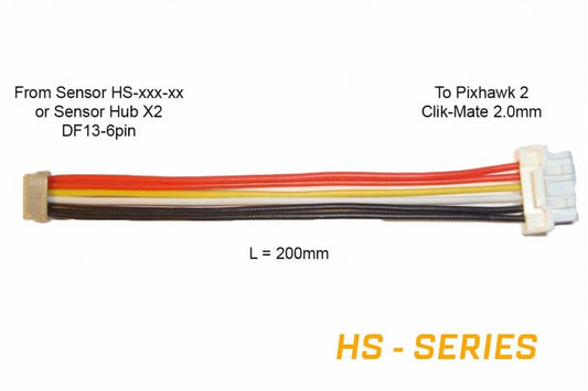 086: Adapter cable for Pixhawk 2 (Clik-Mate 2mm)